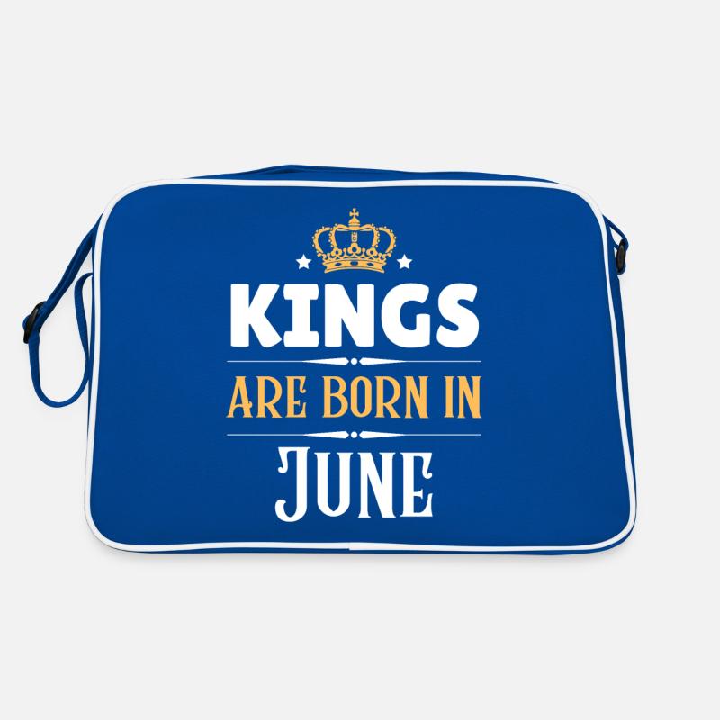 Könige werden im Juni geboren Retro Tasche