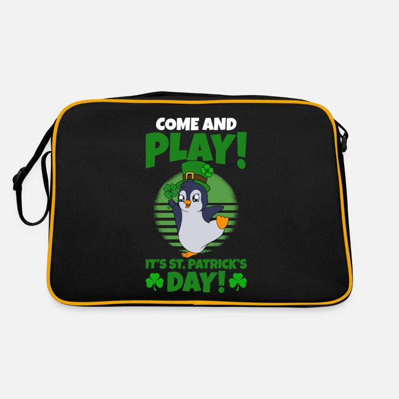 Manchot mignon Trèfle Saint-Patrick Pingouin Sac Retro