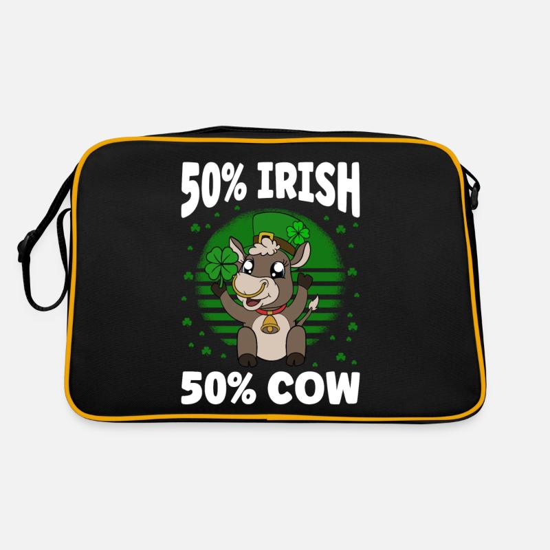 Mignonne trèfle de vache Fête de la Saint Patrick Sac Retro