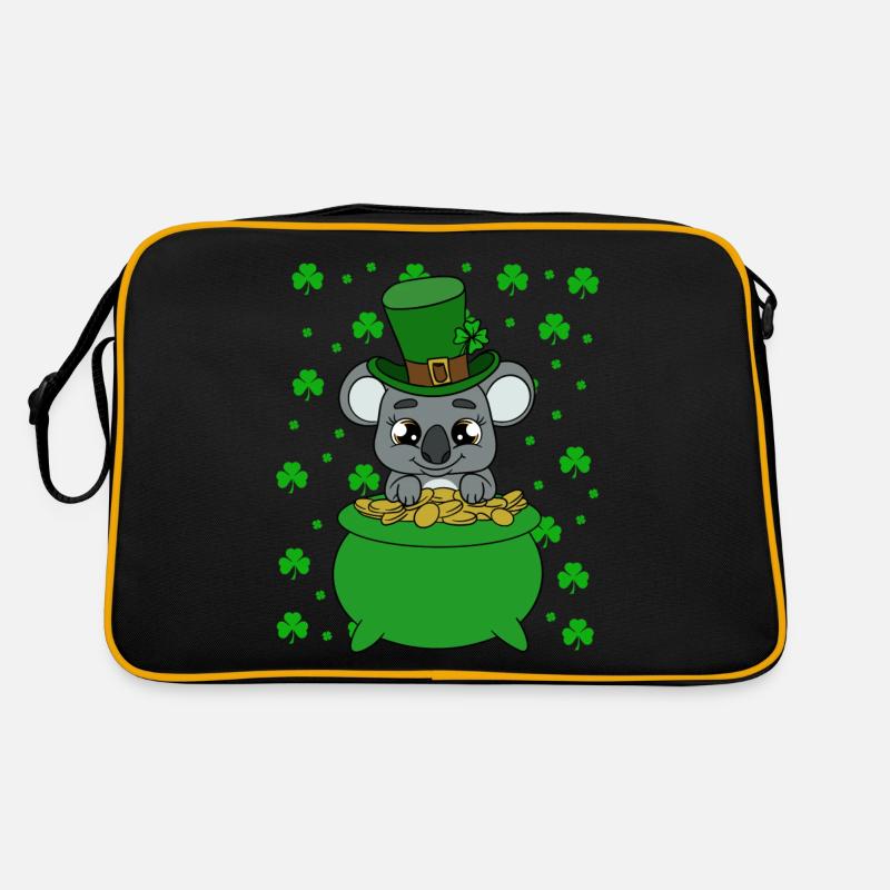Cute Koala with Hat Saint Patrick's Day Retro Bag
