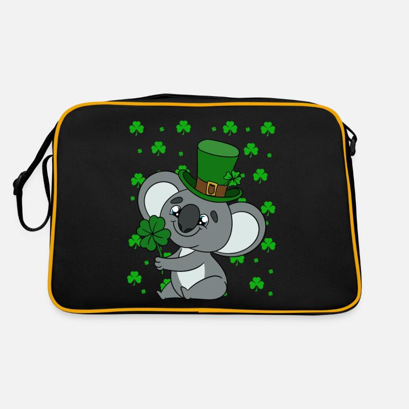 Cute Koala with Hat Saint Patrick's Day Retro Bag