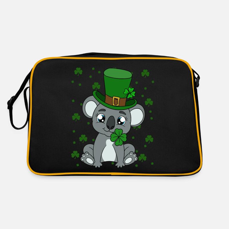 Cute Koala with Hat Saint Patrick's Day Retro Bag