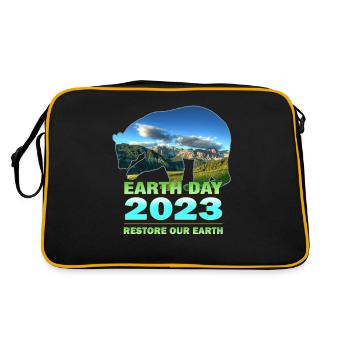 Restaurer notre Terre pour la célébration du Jour de la Terre 2023 - Sac Retro - noir/or - Dos