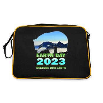 Restaurer notre Terre - Soutien au Jour de la Terre 2023 - Sac Retro - noir/or - Dos