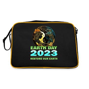 Restaurer notre Terre - Jour de la Terre pour les environnementalistes - Sac Retro - noir/or - Dos