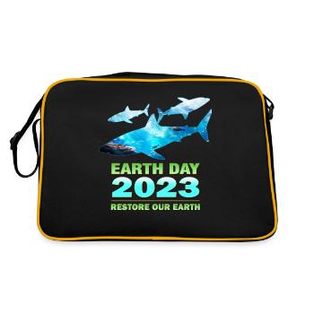 Restore Our Earth: Earth Day 2023 Theme - Retro Bag - black/gold - Back