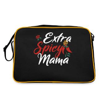 Extra Spicy Mama Cinco de Mayo Mexican - Retro Bag - black/gold - Back