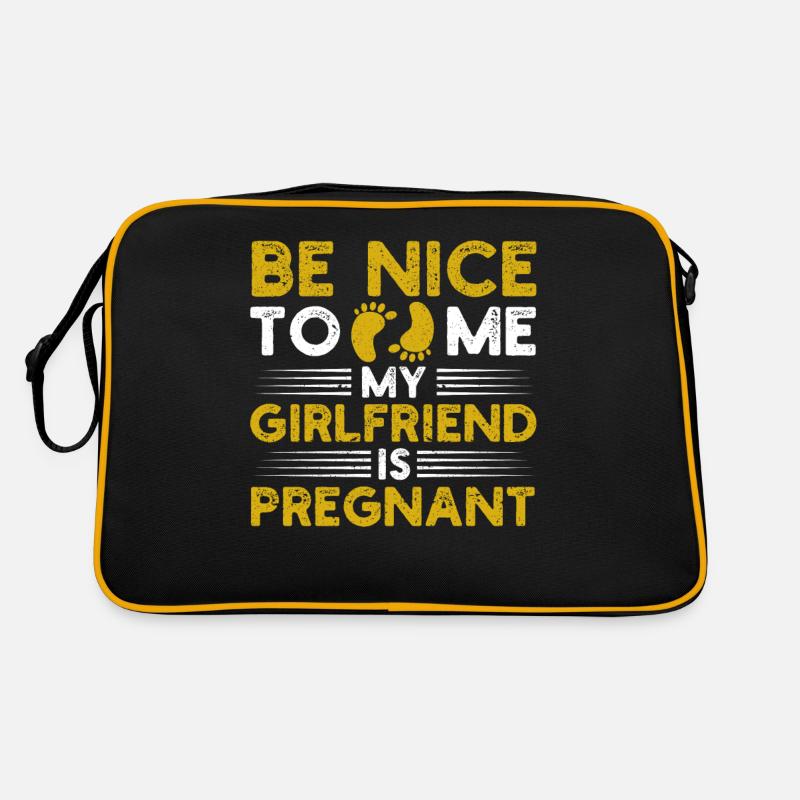 Sois gentil avec moi Ma copine est un père enceinte Sac Retro