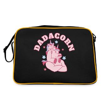 Dadacorn Fête des pères Dadicorn Daddycorn Licorne Papa - Sac Retro - noir/or - Dos