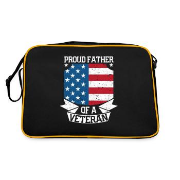 Fier père d’un père militaire vétéran - Sac Retro - noir/or - Dos