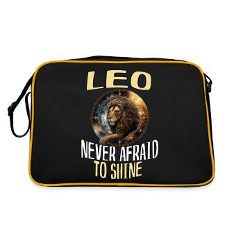Signe du zodiaque Lion: créativité, courage - Sac Retro - noir/or - Dos