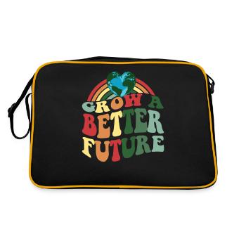 Journée de la Terre pour les enfants et les adultes - Bâtir un avenir meilleur - Sac Retro - noir/or - Dos