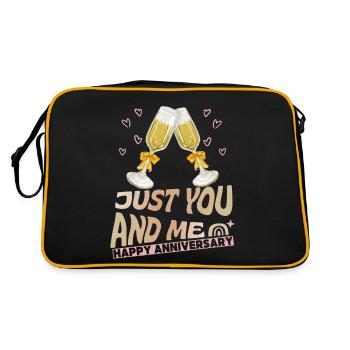 Wedding Anniversary Anniversary Anniversary Saying - Retro Bag - black/gold - Back