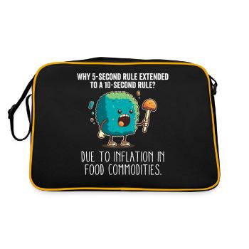 Règle de cinq secondes Humour Taux d’inflation Sarcastique - Sac Retro - noir/or - Dos