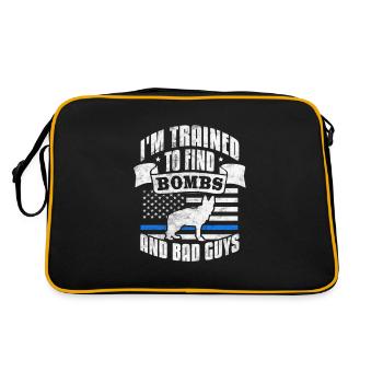 Je suis formé pour trouver les méchants Police Chien Police - Sac Retro - noir/or - Dos