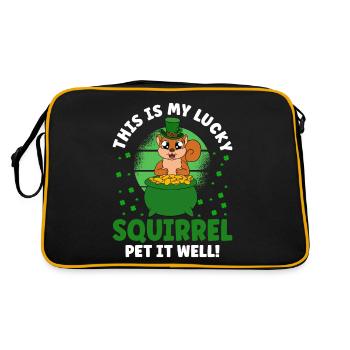 Écureuil Clover Saint-Patrick - Sac Retro - noir/or - Dos