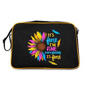 I'm fine Everything is good Sunflower décor - Retro Bag - black/gold - Back