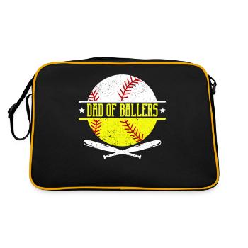 Père de joueurs de baseball Drôle de père - Sac Retro - noir/or - Dos