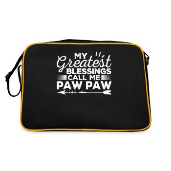 Mes plus grandes bénédictions Appelez-moi Paw Paw Vintage - Sac Retro - noir/or - Dos
