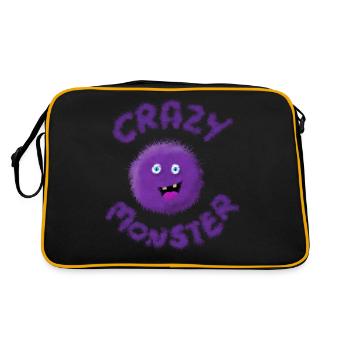 Purple Monster Comic Cartoon Cute Baby Kids - Sac Retro - noir/or - Dos