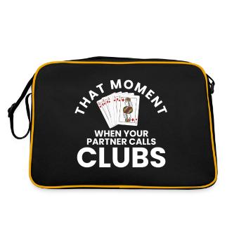 Ce moment où vous êtes partenaire Appels Clubs | Euchre - Sac Retro - noir/or - Dos