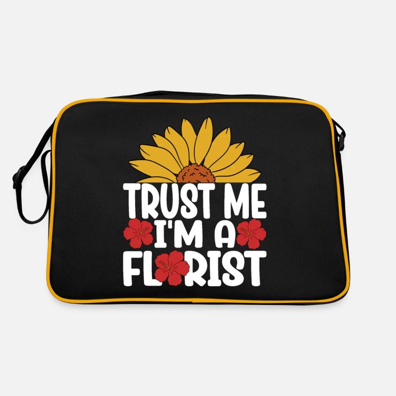 Trust Me I'm A Florist - Retro Tasche - Schwarz/Gold
