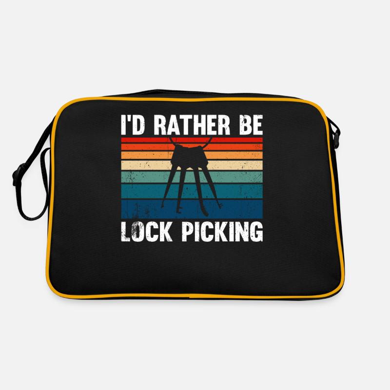 I'd Rather Be Lock Picking Retro Tasche