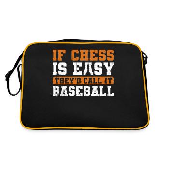 If Chess Is Easy They'd Call It Baseball - Retro Bag - black/gold - Back
