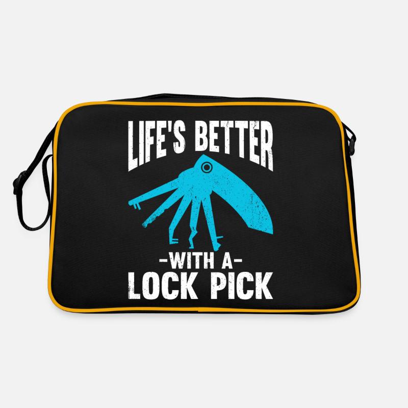 Life's Better With A Lock Pick Retro Tasche