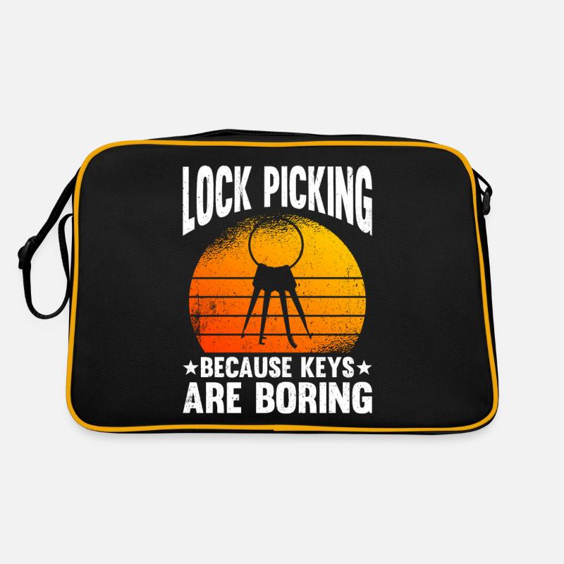 Lock Picking Because Keys Are Boring Retro Tasche