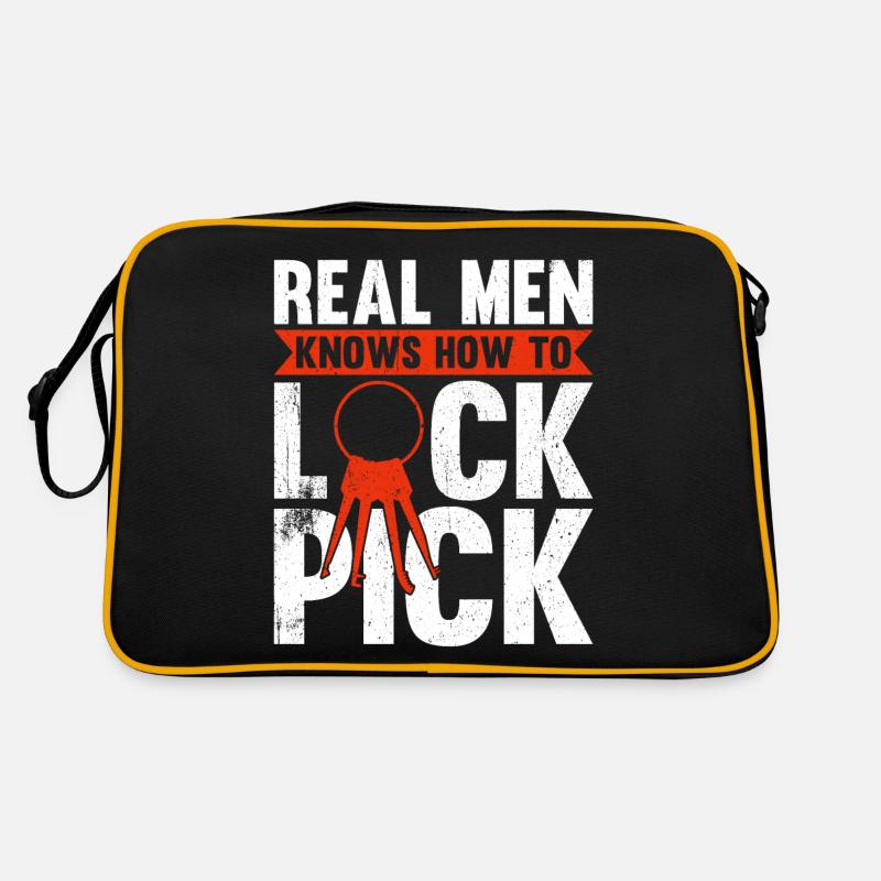 Real Men Knows How To Lock Pick Retro Tasche