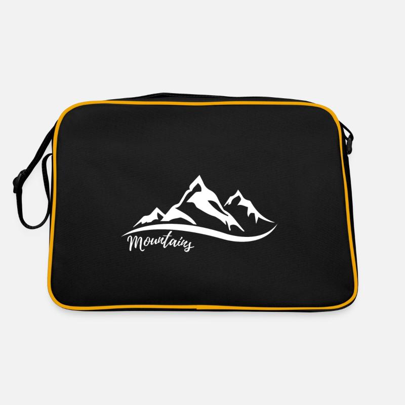 Montagnes - Sac Retro - noir/or