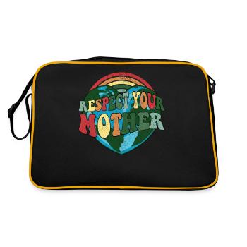 Célébration du Jour mondial de la Terre - Vintage Earth Day - Sac Retro - noir/or - Dos