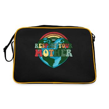 Restaurer notre Terre Respecter la Nature - Jour de la Terre - Sac Retro - noir/or - Dos