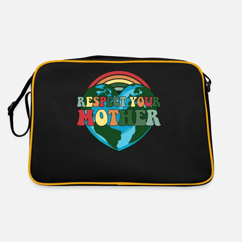 Respektiere deine Mutter Erde Stunde Tag der Erde Retro Tasche