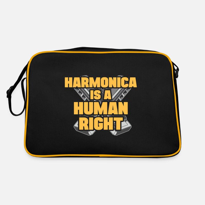 Harmonica Is A Human Right Harmonicist Gift Idea Retro Tasche