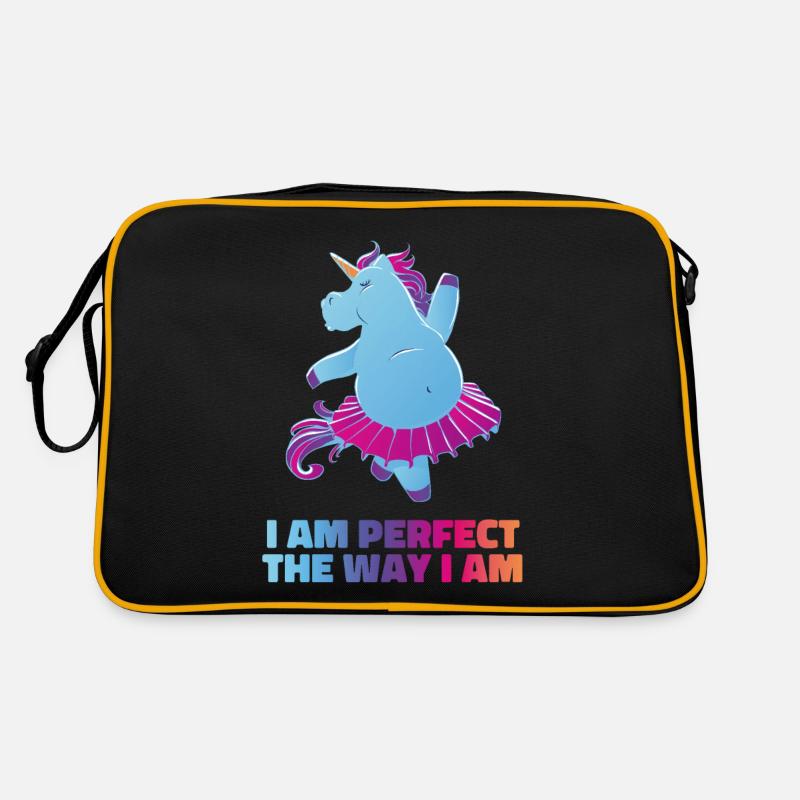 Licorne parfaite - Sac Retro - noir/or