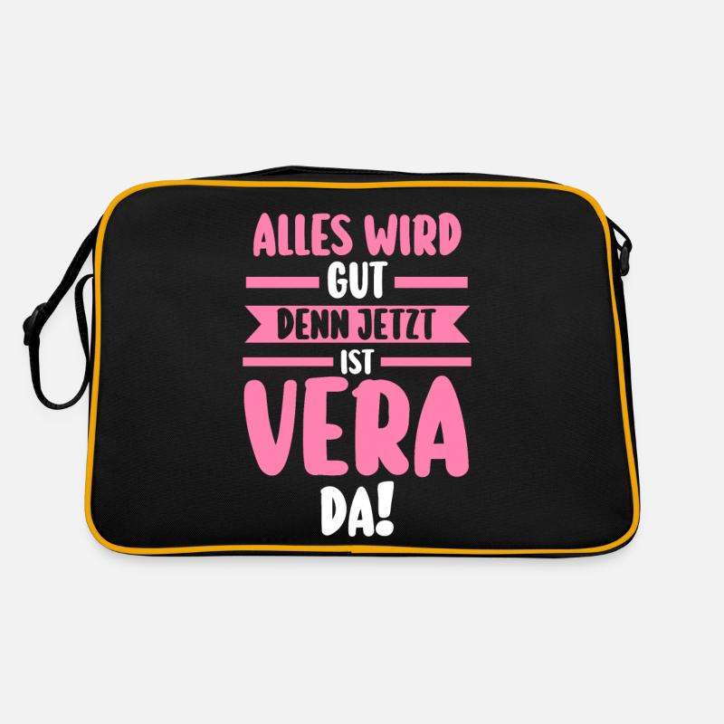 Vera - Retro Tasche - Schwarz/Gold