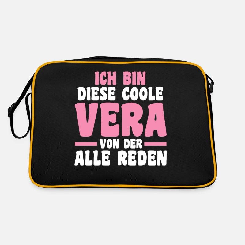 Vera - Retro Tasche - Schwarz/Gold