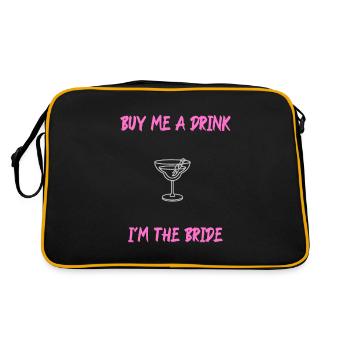 buy the bride a drink - Retro Bag - black/gold - Back