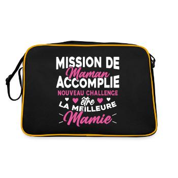 Mission de maman accomplie mamie annonce grossesse - Sac Retro - noir/or - Dos
