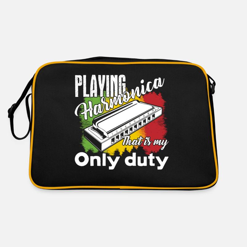 Harmonica Playing Harmonica Is My Duty Retro Bag