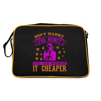 NE PAS MRRY POUR DE L’ARGENT, VOUS POUVEZ L’EMPRUNTER MOINS CHER - Sac Retro - noir/or - Dos
