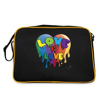 Amour LGBT Gay - Sac Retro - noir/or - Dos