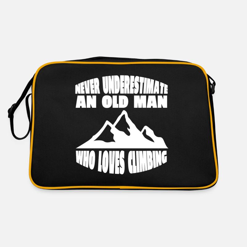 Bergklettern Kletterer Bergsteigen Berg Klettern Retro Tasche