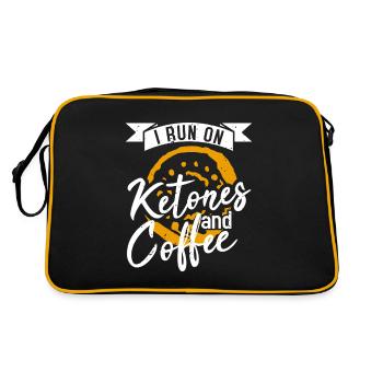 JE COURS AVEC DES CÉTONES ET DU CAFÉ - Sac Retro - noir/or - Dos
