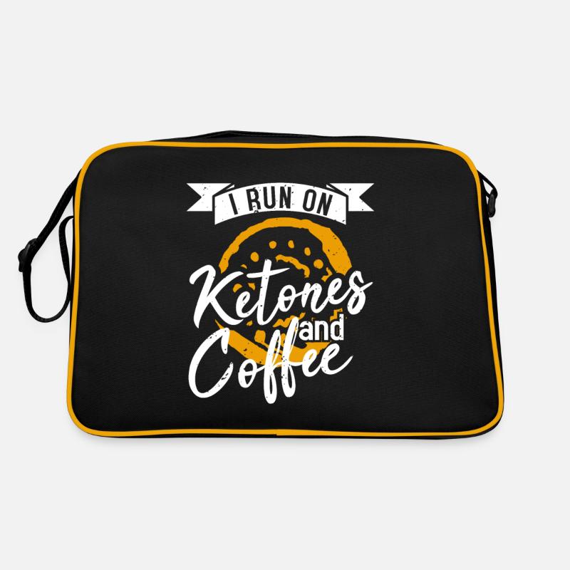 JE COURS AVEC DES CÉTONES ET DU CAFÉ Sac Retro