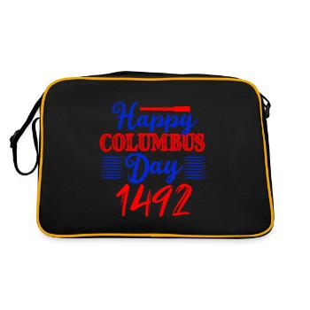 JOYEUSE FÊTE DE CHRISTOPHE COLOMB 1492 2 - Sac Retro - noir/or - Dos