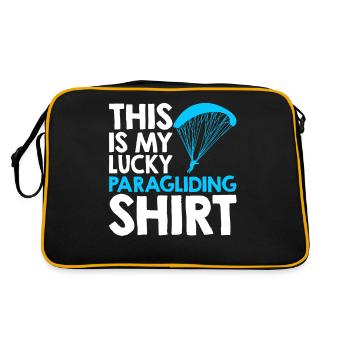 C’est ma chemise porte-bonheur en parapente - Sac Retro - noir/or - Dos