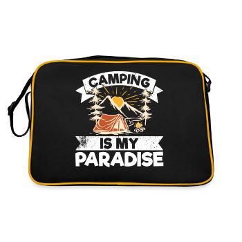 Le camping est mon paradis - Sac Retro - noir/or - Dos